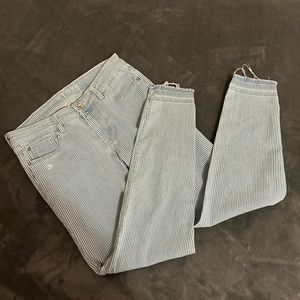 Zara Basic Z1975 Demin size 2 pinstripe light distressing